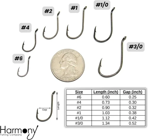 Vista 3 de Harmony Fishing - Razor Series Dropshot - Anzuelos de pesca (selecciona tamaño y cantidad)
