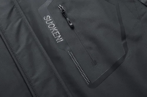 Vista 3 de Chaqueta de esquí impermeable con capucha para hombre, abrigo cálido de nieve para el invierno