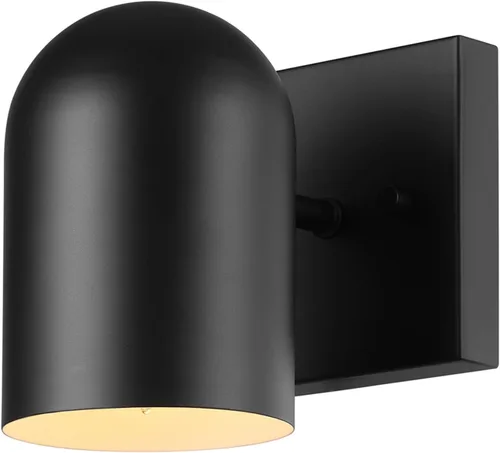 Vista 4 de Globe Electric 65000098 Lámpara de pared de 1 luz enchufable o cableada, negro mate, cable de tela trenzada de 1.8 metros, interruptor basculante