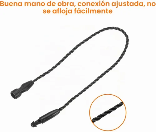 Vista 4 de MECCANIXITY Cadena colgante de algodón con cierre a presión Pins Negro 4.7