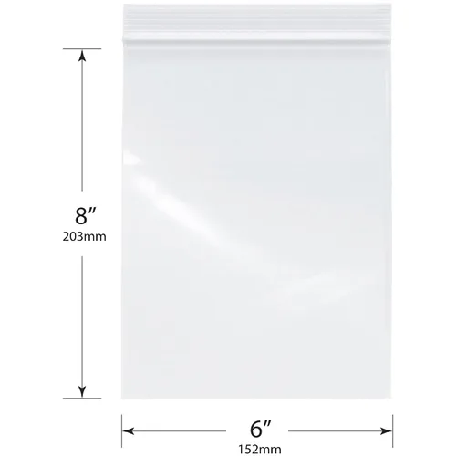 Vista 2 de Bolsas de plástico reutilizables con cierre de Plymor 6x8 pulgadas, 1000 Plastic poly bags for hardware, crafts, beads, jewelry, cosmetics, candy