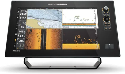 Vista 10 de Humminbird APEX CHARTPLOTTER GPS Fish Finder with Transducer, MEGA Side Imaging+ & HD Touchscreen Display
