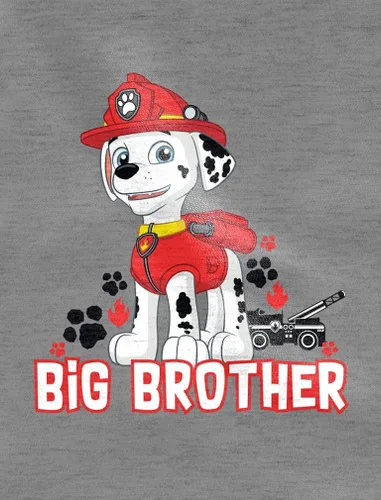 Vista 2 de Camiseta oficial de Paw Patrol Marshall Big Brother para niños pequeños
