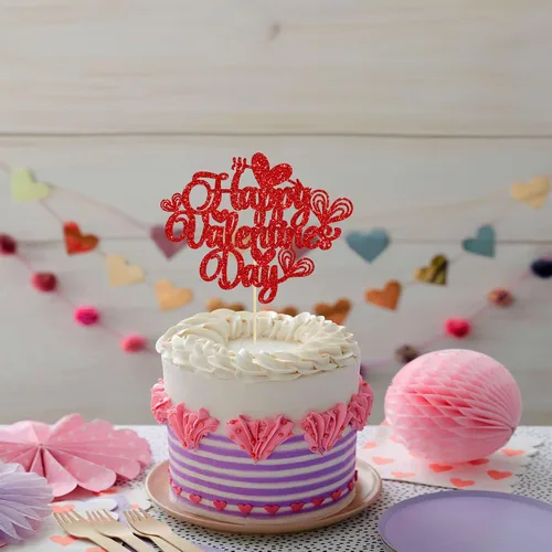 Vista 90 de Ephlyn 24 adornos para cupcakes con purpurina para el día de San Valentín, dulce amor, corazón, día de San Valentín, decoración para cupcakes