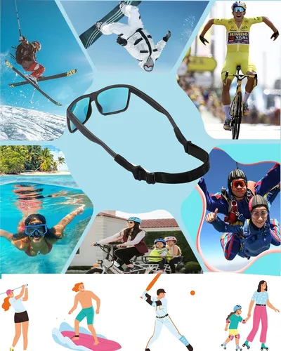 Vista 5 de Correa de lentes para niños pequeños (6.5 a 10 pulgadas), agarre de oreja para lentes de ojos