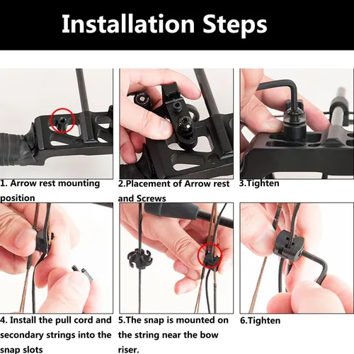 Vista 3 de FUNTRES Arrow Rest Drop Away Arrow Rest Archery Compound Bow Arrow Rest for Pulley Bows