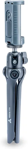 Vista 4 de VANGUARD Vesta TT - Trípode de sobremesa de aluminio con soporte para teléfono inteligente, color negro (Vesta TT1 BP)
