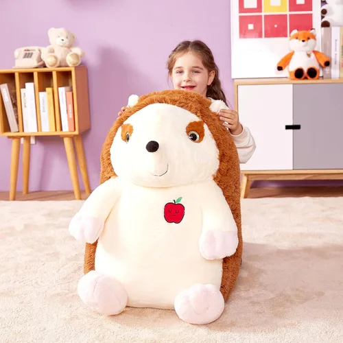 Vista 3 de IKASA Juguete de peluche de erizo gigante, grande de 23 pulgadas, lindos juguetes suaves jumbo, enorme tamaño grande, esponjoso, de gran
