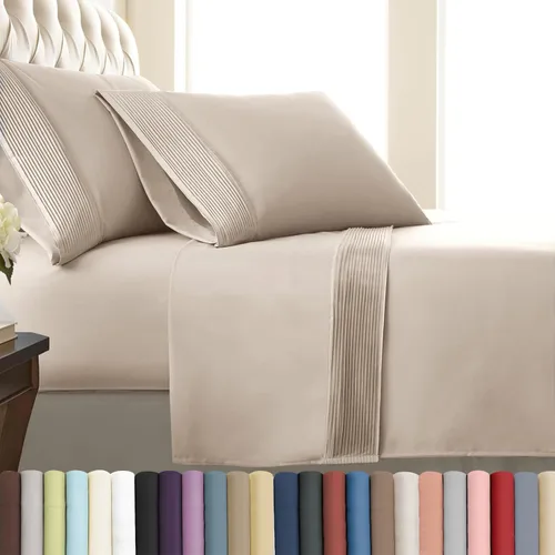 Vista 22 de Southshore Fine Linens®, juego de ropa de cama con bolsillo profundo, Microfibra, Negro, gemelo