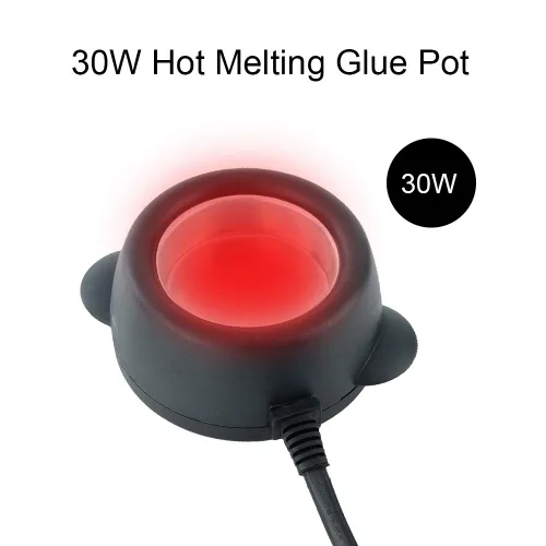 Vista 2 de Olla de pegamento caliente de 30 W, olla de extensión de cabello, mini olla de pegamento, olla de pegamento caliente, calentador eléctrico de perlas