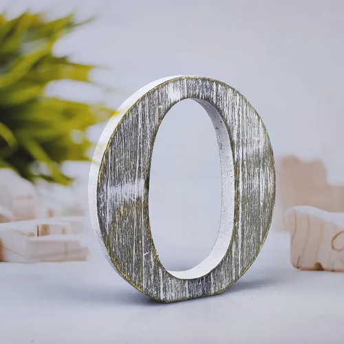 Vista 13 de Letras de madera rústica sin terminar de 4 pulgadas para decoración de pared, letras decorativas de pie en rodajas, decoración de tablero