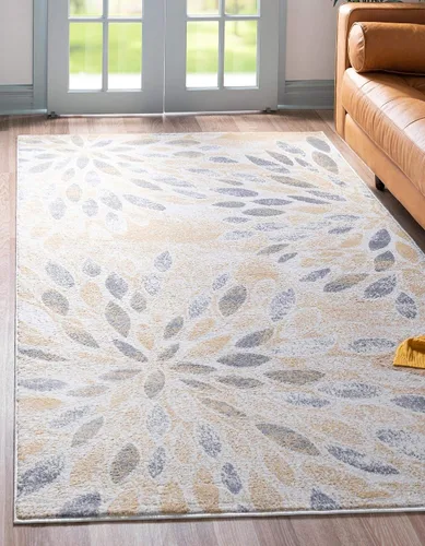 Vista 13 de Unique Loom Sumter Collection - Alfombra Rhett (2 pies x 6 pies, gris/azul marino)