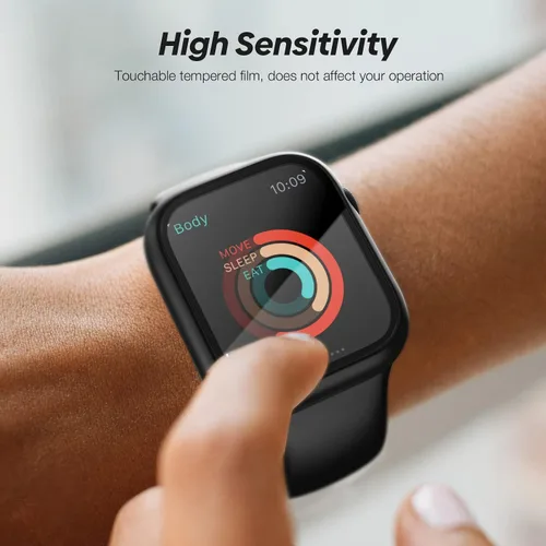 Vista 6 de [Paquete de 2] Funda impermeable 2 en 1 compatible con Apple Watch de 1.575 pulgadas (1.575 in), protector de pantalla SE Series 6 5 4, película