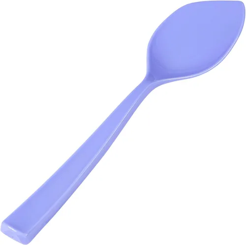 Vista 15 de Restaurantware Cucharas de postre de 4.5 x 1 pulgada, 500 cucharas de degustación desechables, asas resistentes, cucharas de plástico amarillo bebé