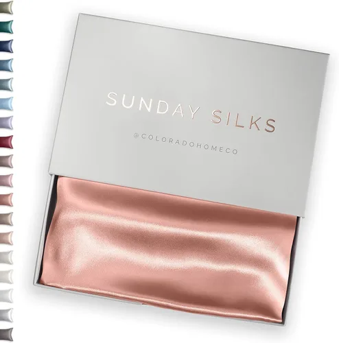Vista 52 de FUNDA DE ALMOHADA DE SEDA DE MORERA 100% SUNDAYSILKS™, Fundas de almohada de seda para cabello y piel, Superior a la funda de almohada de satén