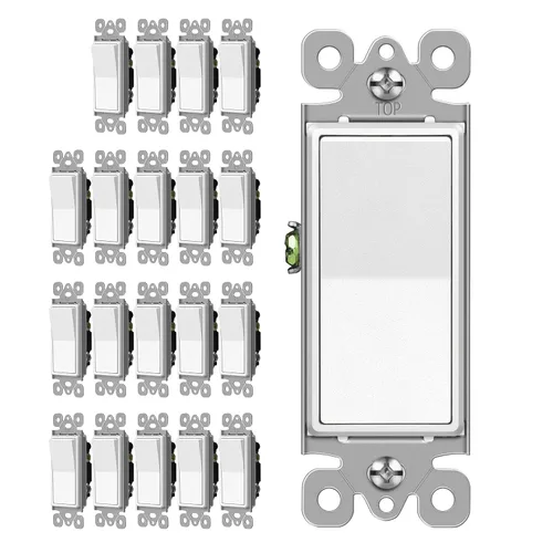 Vista 14 de CML interruptor de luz de pared basculante, de 3 vías, decorativo, acabado brillante, unipolar o de 3 vías, 15 A 120/277 V, garantía de 3 años