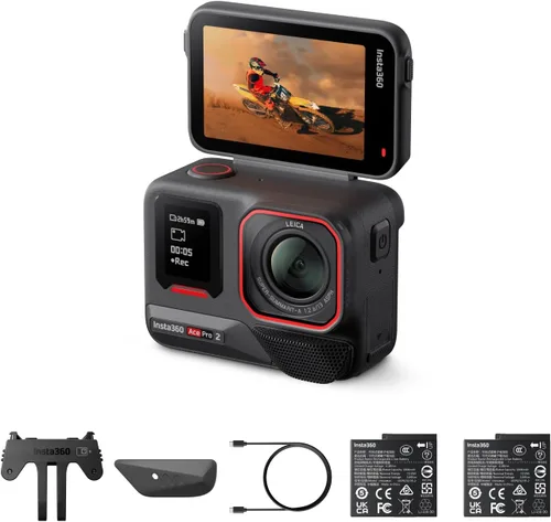 Vista 13 de Insta360 Ace Pro 2 Arctic White - Paquete de impresión flash de edición limitada, cámara de acción impermeable 8K diseñada conjuntamente con Leica