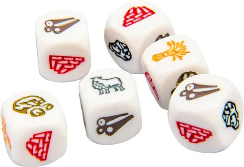 Vista 5 de Juego de dados CATAN - ¡Diversión portátil para aventuras en movimiento! Juego de estrategia, juego familiar para niños y adultos, a partir de 7