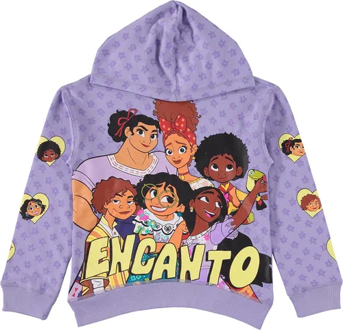 Vista 2 de Disney ENCANTO - Conjunto de sudadera con capucha y ropa deportiva para niñas, Mirabel, Isabela y la magia de la familia, juego de 2 piezas, tallas