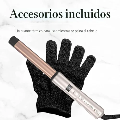 Vista 6 de Remington Shine Therapy - Varita rizadora, 1 pulgada, aceite de argán y queratina Argan Oil and Keratin infused, Straight Barrel for Loose Waves