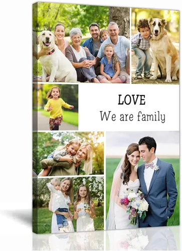 Vista 9 de LZIMU Impresiones en lienzo personalizadas con tu foto, lienzo de fotos personalizado para decoración de pared del hogar
