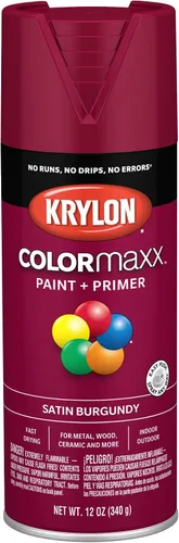 Vista 65 de Krylon K05554007 COLORmaxx Pintura en aerosol y base para uso en interiores y exteriores, color almendra satinada, 12 onzas (paquete de 1)