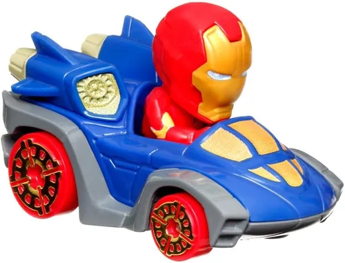 Vista 3 de Hot Wheels RacerVerse - Vehículo fundido a presión con conductor de Iron Man escala 1:64