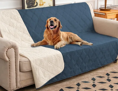 Vista 70 de Ameritex Funda impermeable para cama de perro, manta para mascotas con parte trasera antideslizante para muebles, cama, sofá