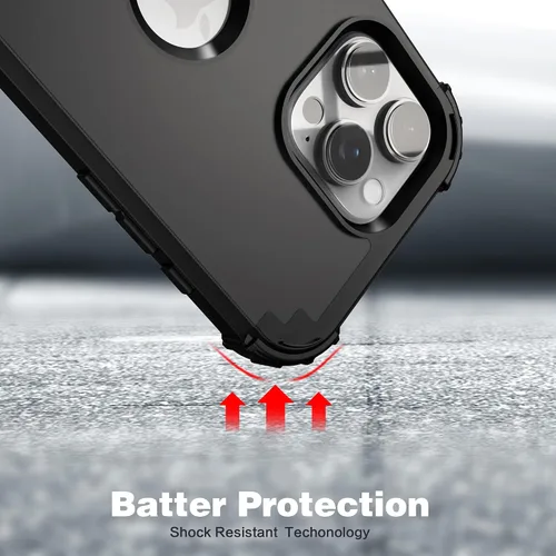 Vista 8 de IDweel Funda para iPhone 16 Pro Max con Protector de Pantalla, 3 en 1 Resistente a Golpes Ajuste Delgado Híbrida de Servicio Pesado Cubierta Dura
