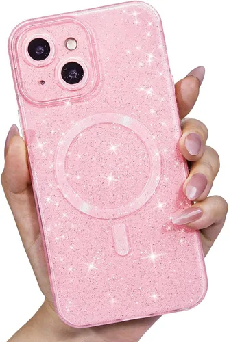 Vista 93 de LoeoeL Funda para iPhone 12 con Purpurina Compatible con Magsafe, Femenina Linda Brillante Magnética Mag Safe Bonita Funda para Teléfono