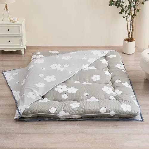 Vista 15 de Zelladorra Funda de colchón de futón, funda de colchón japonesa con cremallera Mandala azul aguamarina