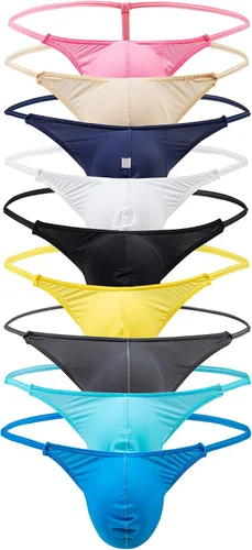 Vista 2 de Tangas sexy para hombre, ropa interior de seda de hielo, bikini de lucha libre Sumo Binding Tangas