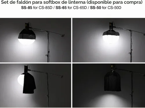 Vista 5 de Godox CS-50D Linterna Difusor 50cm/20pulg Modificador de Luz Omnidireccional Montaje Bowens para Godox SL60W SL150 II, UL150, VL150 Luz