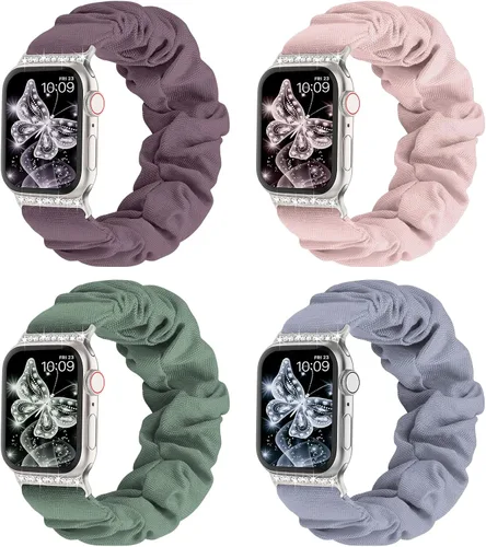 Vista 12 de Recoppa - Correa elástica compatible con Apple Watch de 1.49, 1.61, 1.65, 1.57, 1.73 y 1.77 pulgadas, con bonito estampado, banda elástica