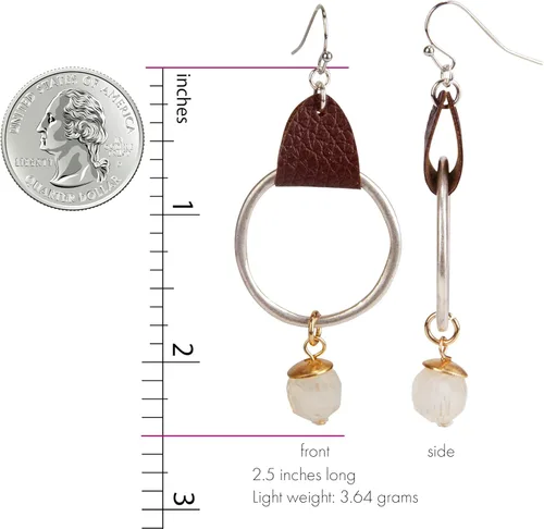 Vista 12 de Pendientes bohemios antiguos de 3 círculos Colección SPUNKYsoul