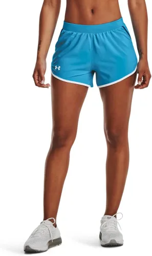 Vista 37 de Under Armour Women's Fly by 2.0 Running Shorts (027) negro / azul glaciar / reflectante