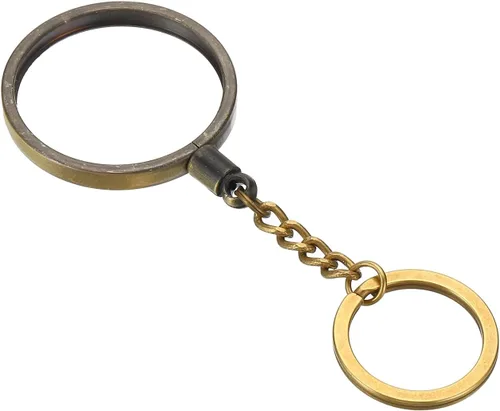 Vista 3 de PATIKIL AA Coin Holder Keychain, Round Medallion Holder with Metal Key Ring for AA Coin Medallion
