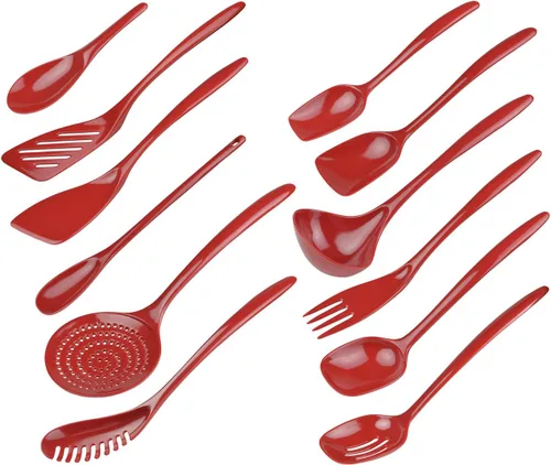 Vista 5 de Hutzler Cook & Serve - Utensilios de melamina, color negro, juego de 12
