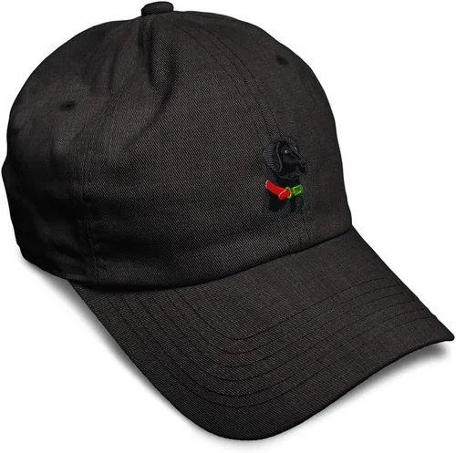 Vista 16 de Gorra de béisbol suave negra con cabeza de laboratorio bordada para perros, sarga de laboratorio negra, de algodón, con mosca de dragón, sombreros