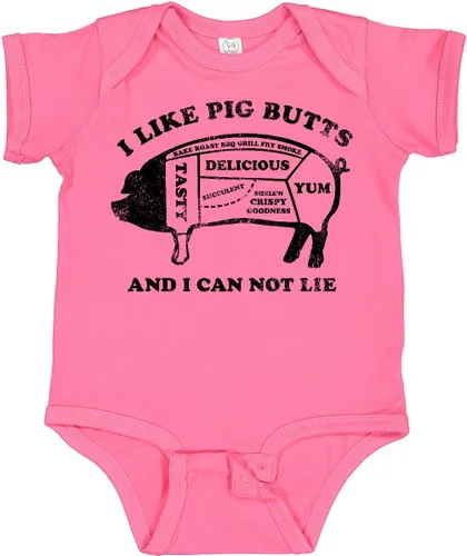Vista 21 de inktastic Body para bebé I Like Pig Butts Blanco