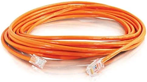 Vista 3 de C2G Legrand - Cable Ethernet Cat5e sin arranque, cable de conexión Cat5e sin blindaje, cable de conexión de red naranja, cable de conexión de red