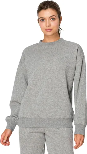 Vista 15 de Cali1850 Sudadera Cloud Nine Fleece Crew para mujer, ajuste relajado, cuello acanalado, puños y dobladillo