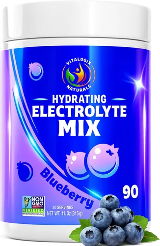 Vista 14 de Polvo de electrolitos – Mezcla de hidratación de manzana crujiente sin azúcar 90 porciones Keto, vegano, sin gluten Electrolitos naturales