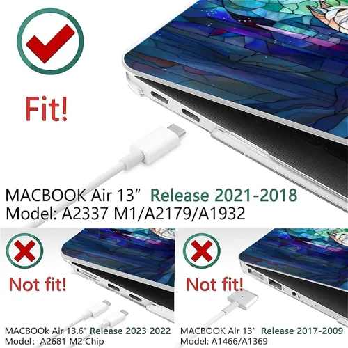 Vista 21 de Funda para computadora MacBook Pro de 13 pulgadas, modelo A1425/A1502, modelo A1425/A1502, diseño de primera calidad, funda rígida para laptop 3D 3D