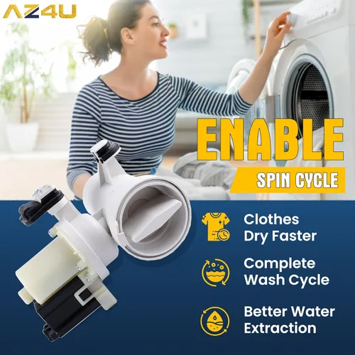 Vista 7 de El conjunto de la bomba de drenaje de la lavadora reemplaza para Whirlpool Duet WFW9050XW00 WFW9150WW00 WFW8300SW04 WFW9250WW01 WFW9151YW00