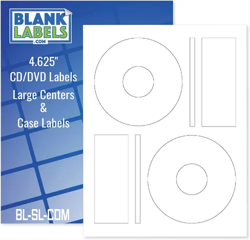 Vista 10 de Etiqueta imprimible para CD/DVD Compatible con discos estándar Cantidad de 20 discos, 40 lomo 10 hojas en total Blanco mate permanente