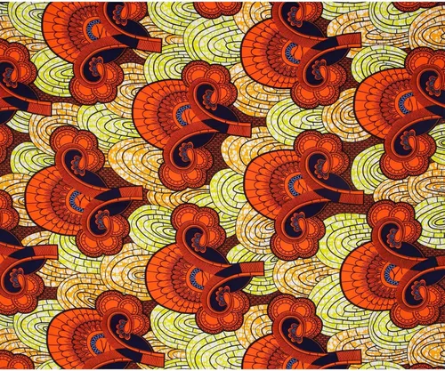 Vista 2 de Tela de algodón africana de la impresión de la cera de Ankara de 6 yardas usada para el material de costura de 24FS1620