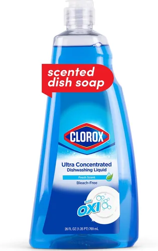 Vista 4 de Clorox Jabón para platos ultra concentrado con OXI, flor de manzana, 26