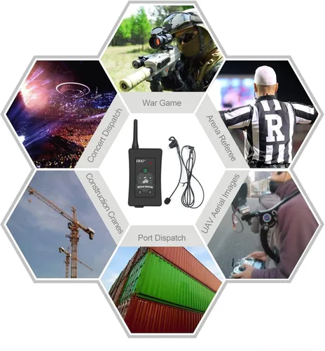 Vista 8 de EJEAS FBIM Intercomunicador Bluetooth profesional de árbitro de fútbol, 850 mAh, dúplex, 1500 M, inalámbrico Bluetooth con función de reducción