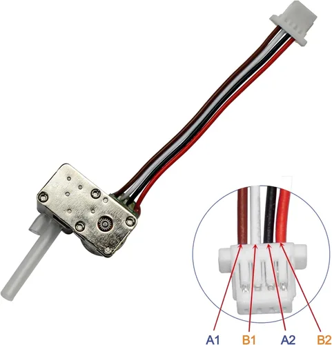Vista 3 de CHANCS Mini bomba peristáltica de motor paso a paso de precisión de 0.315 in DC 3 V 5 V 3.7 V Caja de engranajes de metal completo Bomba de líquido